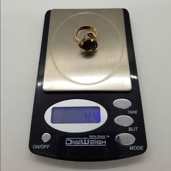 Stunning 14k Gold Large Smoky Quartz Ring - Picture 14 of 14